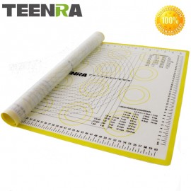 TEENRA 1PCS 66*46cm Non Stick Rolling Dough Mat Silicone Baking Mats And Liners Oven Silicone Pastry Mat Bakeware cozinha