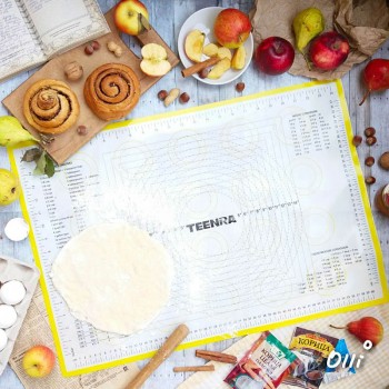 TEENRA 1PCS 66*46cm Non Stick Rolling Dough Mat Silicone Baking Mats And Liners Oven Silicone Pastry Mat Bakeware cozinha