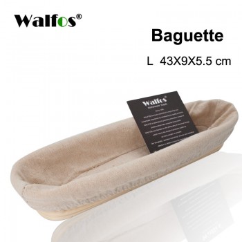 WALFOS  Natural Rattan Fermentation Wicker Basket Country Baguette French Bread Mass Proofing Baskets Dough Banneton Baskets
