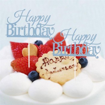 10 Pcs Happy Birthday Cake Topper Creative Dessert Cake Decorations Children Kids Baby Boy Girl Adult Party Decoration Supplies