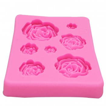 M1023 Rose Flowers silicone mold Cake Chocolate Mold wedding Cake Decorating Tools Fondant Sugarcraft Cake Mold