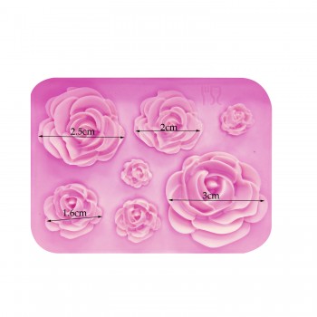 M1023 Rose Flowers silicone mold Cake Chocolate Mold wedding Cake Decorating Tools Fondant Sugarcraft Cake Mold