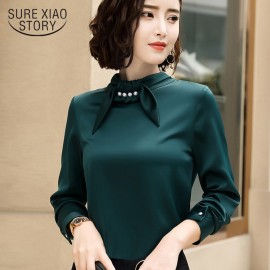 plus sze women tops long sleeve women shirts fashion woman blouse 2018 Autumn women blouse chiffon blouse shirt blusas 1605 50