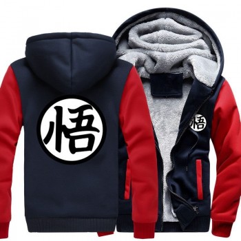 Sweatshirt For Male 2018 Winter Thicken Hoody Print Anime Dragon Ball Z Tops Streetwear Harajuku Brand Mens Sportswear Hoodies