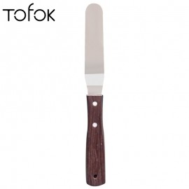 Tofok 1 PC 4/6/8/10/12 Inch Cream Knife Roasting Pastry Stainless Steel Butter Cake Spatula Smoother Wooden Handle Kitchen Tools