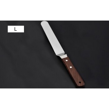 Tofok 1 PC 4/6/8/10/12 Inch Cream Knife Roasting Pastry Stainless Steel Butter Cake Spatula Smoother Wooden Handle Kitchen Tools