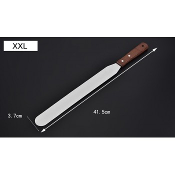 Tofok 1 PC 4/6/8/10/12 Inch Cream Knife Roasting Pastry Stainless Steel Butter Cake Spatula Smoother Wooden Handle Kitchen Tools