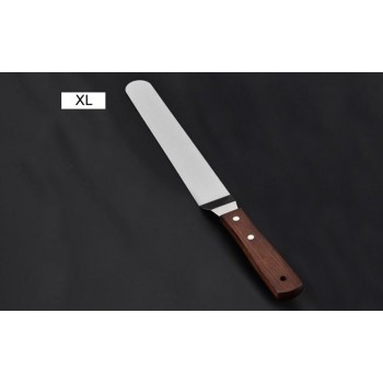 Tofok 1 PC 4/6/8/10/12 Inch Cream Knife Roasting Pastry Stainless Steel Butter Cake Spatula Smoother Wooden Handle Kitchen Tools