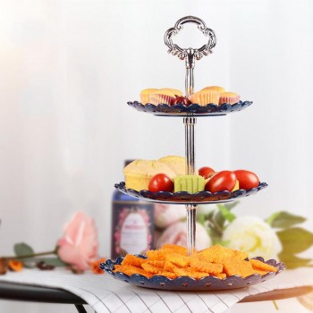 1set Cake Stand 3 Layers Wedding Cake Plate Stand Dessert Fruits Vegetable Placed Tool Wedding Birthday Party Cupcake Stand