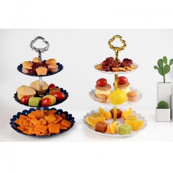 1set Cake Stand 3 Layers Wedding Cake Plate Stand Dessert Fruits Vegetable Placed Tool Wedding Birthday Party Cupcake Stand