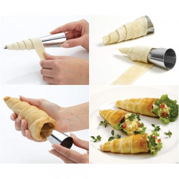 5Pcs/lot DIY Baking Cones Horn Pastry Roll Cake Mold Spiral Baked Croissants Tubes Cookie Dessert Kitchen Baking Tool