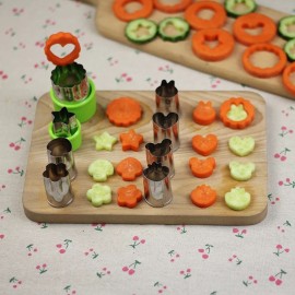 Rice Vegetable Fruit Cutter Mold 8Pcs/set Flowers Cartoon Cutter Mold Stainless Steel Cake Cookie Biscuit Cutting Shape Tools