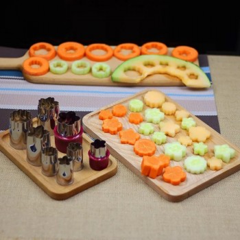 Rice Vegetable Fruit Cutter Mold 8Pcs/set Flowers Cartoon Cutter Mold Stainless Steel Cake Cookie Biscuit Cutting Shape Tools