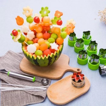 Rice Vegetable Fruit Cutter Mold 8Pcs/set Flowers Cartoon Cutter Mold Stainless Steel Cake Cookie Biscuit Cutting Shape Tools