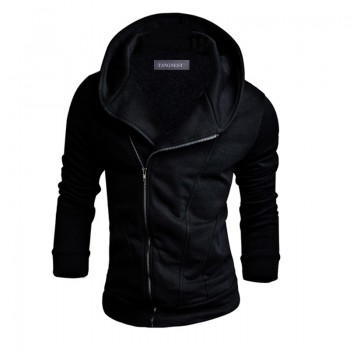 TANGNEST Men Hoodies 2019 New Design Male Solid Casual Fleece Sweatshirt Mens Slim Fit Zipper Popular Coat Size MWW883