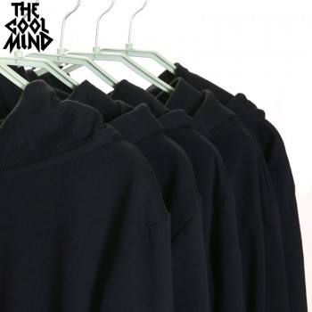 THE COOLMIND top quality long sleeve autumn funny casual men hoodies cotton blend fleece knitted loose men sweatshirts