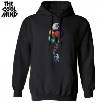 THE COOLMIND top quality long sleeve autumn funny casual men hoodies cotton blend fleece knitted loose men sweatshirts