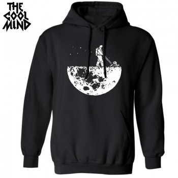 THE COOLMIND top quality long sleeve autumn funny casual men hoodies cotton blend fleece knitted loose men sweatshirts