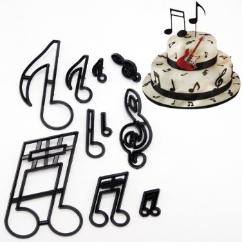 Fondant Cake Decorating Molds Set Plastic Cookie Cutter Pastry Biscuit Baking Tools 2019 New Year Music family animals balloon