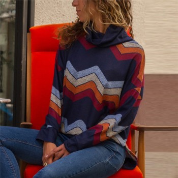 ELSVIOS 3XL Sexy off shoulder Women print blouse shirt Elegant Autumn long sleeve Knitted Pullover Blusas 21 colors style Jumper
