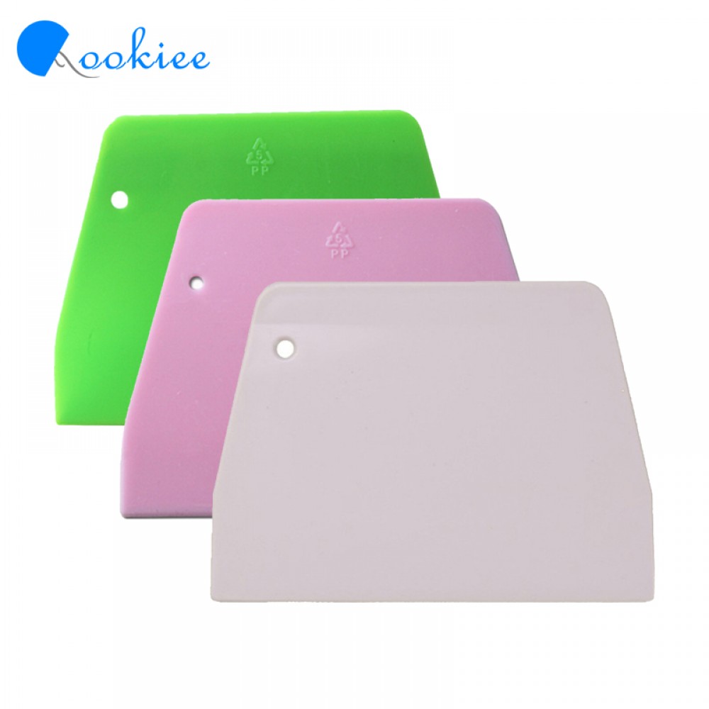 Qookiee Cake Smooth Cream Spatula Baking Pastry Tools Dough Scraper Kitchen Butter Knife Plastic Cake Cutter