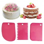 Urijk 3PCs/Set Pastry Dough Cutter Cake Bread Slicer Baking Pasty Tools Scraper Cake Blade Silicone Spatula For Cake Patisserie