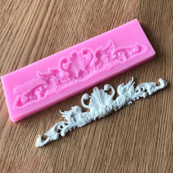 Hot Sale  DIY Sugar craft Cake Vintage Relief Border Silicone Mold Fondant Mold Cake decorating Tools Gum paste Mold
