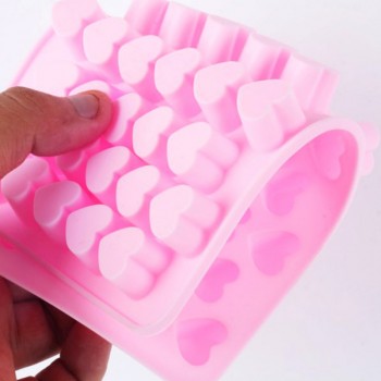 New DIY silicone mold chocolate heart 55 lattices mold cookie tray mold candy