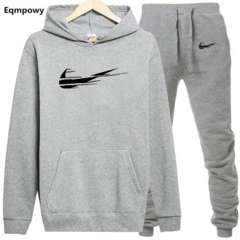N Hoodie Sweatshirt Men/Women New Fashion Hoodies Sweatshirts+Sweatpants Suits 2018 Autumn Winter Warm Fleece Hooded Pullover