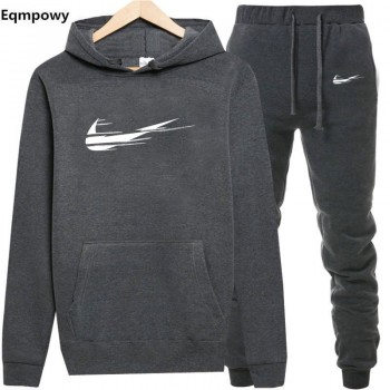 N Hoodie Sweatshirt Men/Women New Fashion Hoodies Sweatshirts+Sweatpants Suits 2018 Autumn Winter Warm Fleece Hooded Pullover