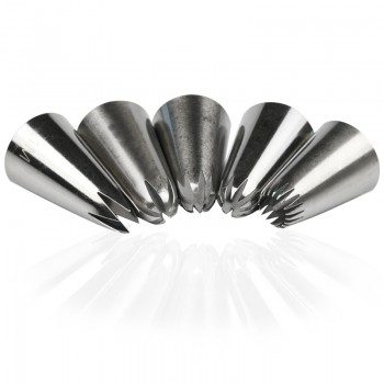 7pcs set  2D /2F/1M/2C/195 rose flower russian piping nozzlese icing tips with coupler and silicone pastry bag set