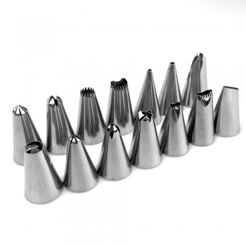 16PCS/SET Silicone DIY Icing Piping Cream Pastry Bags + 14PCS Nozzle Tips Set Cake Decorating Tools Mould + Coupler Converter