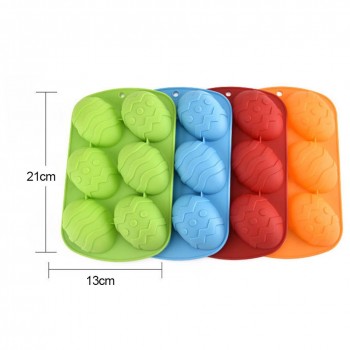 6 Cavity Easter Egg Shaped Bakeware Mould Dessert Silicone Cake Baking Tools DIY Easter Chocolate Mold Cake Decorating Tools