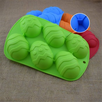 6 Cavity Easter Egg Shaped Bakeware Mould Dessert Silicone Cake Baking Tools DIY Easter Chocolate Mold Cake Decorating Tools