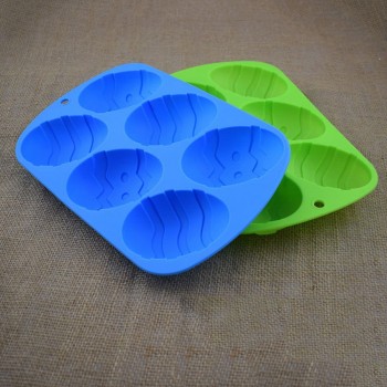 6 Cavity Easter Egg Shaped Bakeware Mould Dessert Silicone Cake Baking Tools DIY Easter Chocolate Mold Cake Decorating Tools