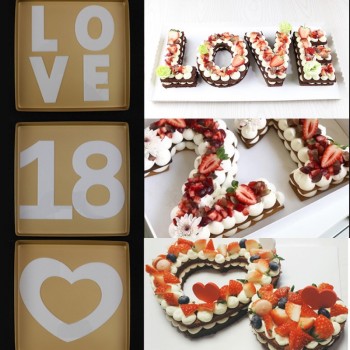 Heart Shape PET Plastic Cake Mold Decorating Tools Confeitaria Maker Useful Baking Accessories 6/8/10/12/14inch