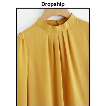 Dropship Womens Tops And Blouses Shirt Blouse Shirts Tops Blusas Mujer De Moda 2018 White Ladies Chiffon Summer Long Sleeve