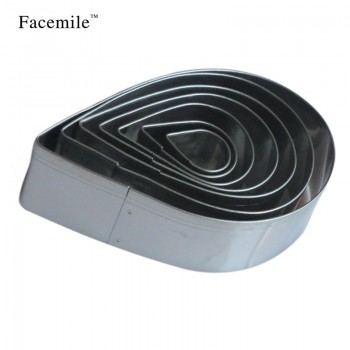 7pcs/set Stainless Steel Rose Petal Cake Cookie Cutter Mold Pastry Baking Mould Fondant Biscuit Cutter 52111