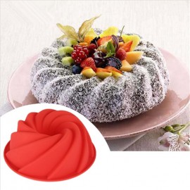 3D Big Swirl Shape Silicone Butter Cake Mould Kitchen Baking Form Tools for Cake Bakery Baking Dish Bakeware Mold Cake Pan
