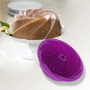 3D Big Swirl Shape Silicone Butter Cake Mould Kitchen Baking Form Tools for Cake Bakery Baking Dish Bakeware Mold Cake Pan