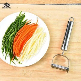 Free Shipping Kitchen Convenient Potato Peeler Stainless Steel Popular Slicer Julienne Cutter Parer Vegetable