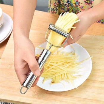 Free Shipping Kitchen Convenient Potato Peeler Stainless Steel Popular Slicer Julienne Cutter Parer Vegetable