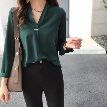 Now Autumn Spring Women Tops and Blouses Chiffon Blouse Long Sleeve Shirts Fashion Ladies Tops 2018 Plus Size Women Shirt Blusas