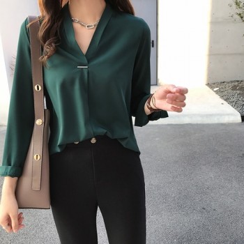 Now Autumn Spring Women Tops and Blouses Chiffon Blouse Long Sleeve Shirts Fashion Ladies Tops 2018 Plus Size Women Shirt Blusas