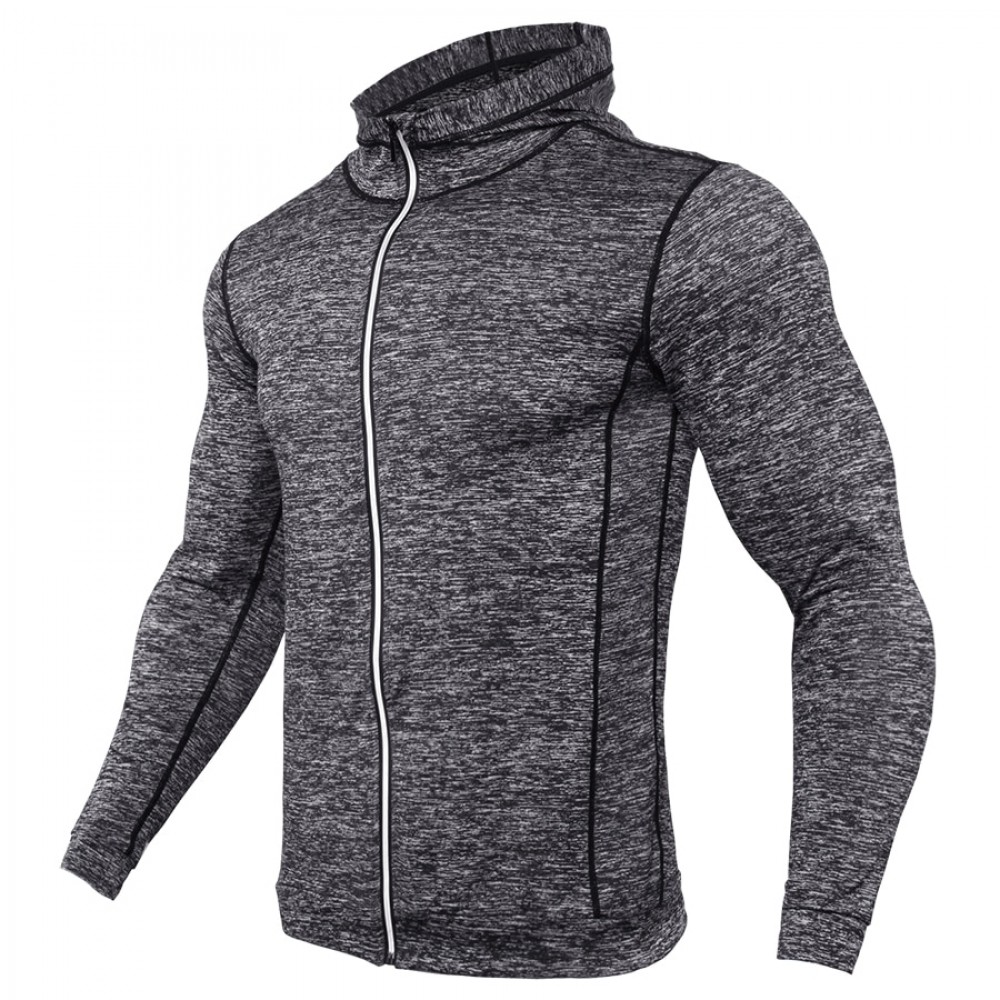 Fashion Men Hoodies Compression Hoody Crossfit Sweatshirts Mens Quick-drying Jersey Male Breathable Exercise Hooded Jacket Coat