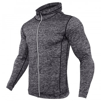 Fashion Men Hoodies Compression Hoody Crossfit Sweatshirts Mens Quick-drying Jersey Male Breathable Exercise Hooded Jacket Coat