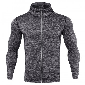 Fashion Men Hoodies Compression Hoody Crossfit Sweatshirts Mens Quick-drying Jersey Male Breathable Exercise Hooded Jacket Coat