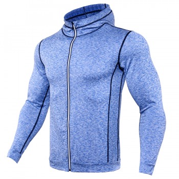 Fashion Men Hoodies Compression Hoody Crossfit Sweatshirts Mens Quick-drying Jersey Male Breathable Exercise Hooded Jacket Coat