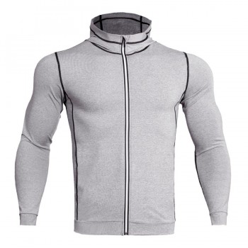 Fashion Men Hoodies Compression Hoody Crossfit Sweatshirts Mens Quick-drying Jersey Male Breathable Exercise Hooded Jacket Coat