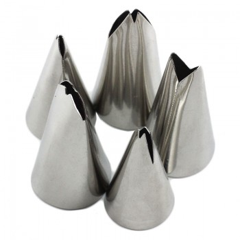 Mujiang 5 Pcs Set Leaves Nozzles Stainless Steel Icing Piping Nozzles Tips Pastry Tips For Cake Decorating Pastry Fondant Tools